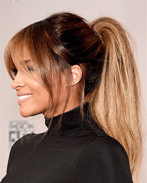 fringe ponytail hairstyle